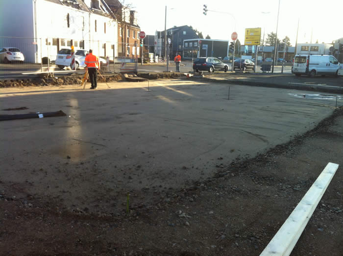 28.01.2014 Einmessung der Fundamente