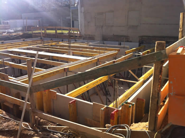 24.02.2014 Schalung der Kellerdecke